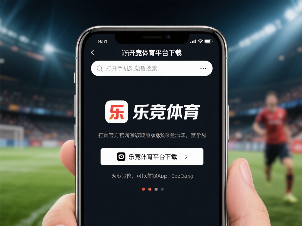 打开你的手机浏览器，搜索“乐竞体育平台下载”，进入